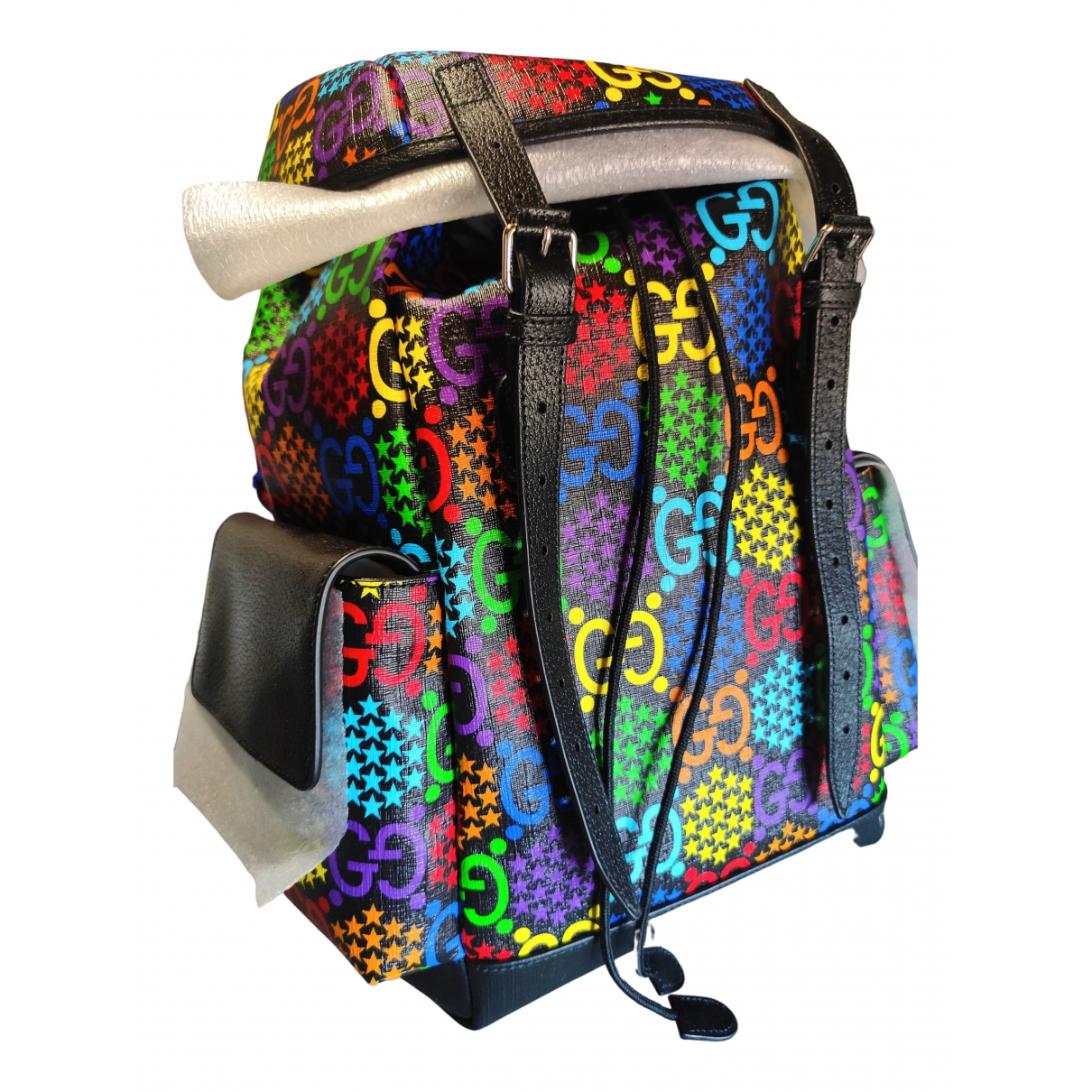 Leather backpack Gucci Multicolour in 